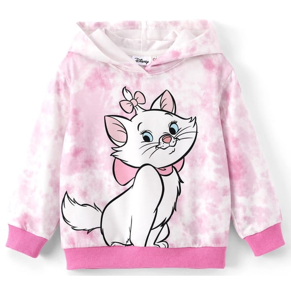 Disney Cats and Dogs Marie Girls Sweatshirt Toddler Hoodie Pullover Kids Pink Top Birthday Gift Sizes 2-9Y