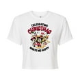 thumbnail image 1 of Disney - Celebrating Christmas - Juniors Cropped Cotton Blend T-Shirt, 1 of 5