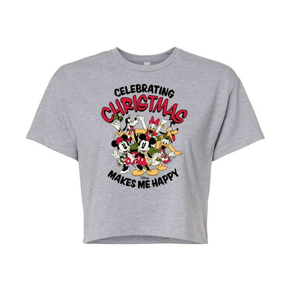 Disney - Celebrating Christmas - Juniors Cropped Cotton Blend T-Shirt