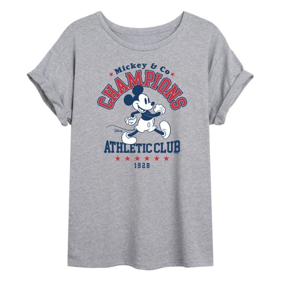 Disney - Champion Mickey - Juniors Oversized Graphic T-Shirt