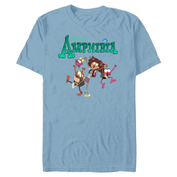 Disney Channel Amphibia - Short Sleeve Blended T-Shirt for Adults - Customized-Ocean Blue