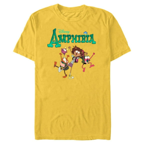 Disney Channel Amphibia - Short Sleeve Blended T-Shirt for Adults - Customized-Yellow