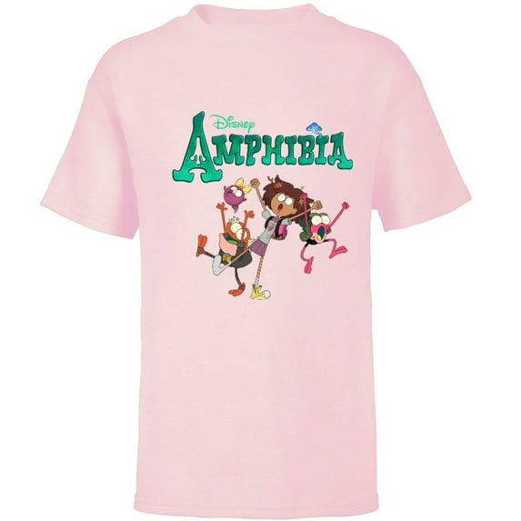 Disney Channel Amphibia - Short Sleeve T-Shirt for Kids - Customized-Soft Pink