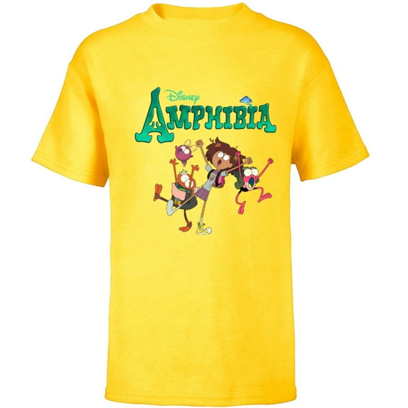 Disney Channel Amphibia - Short Sleeve T-Shirt for Kids - Customized-Yellow