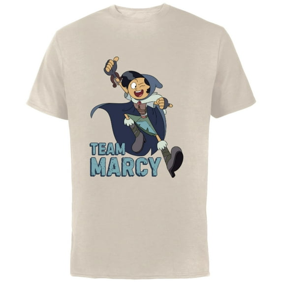Disney Channel Amphibia Team Marcy - Short Sleeve Cotton T-Shirt for Adults - Customized-Natural