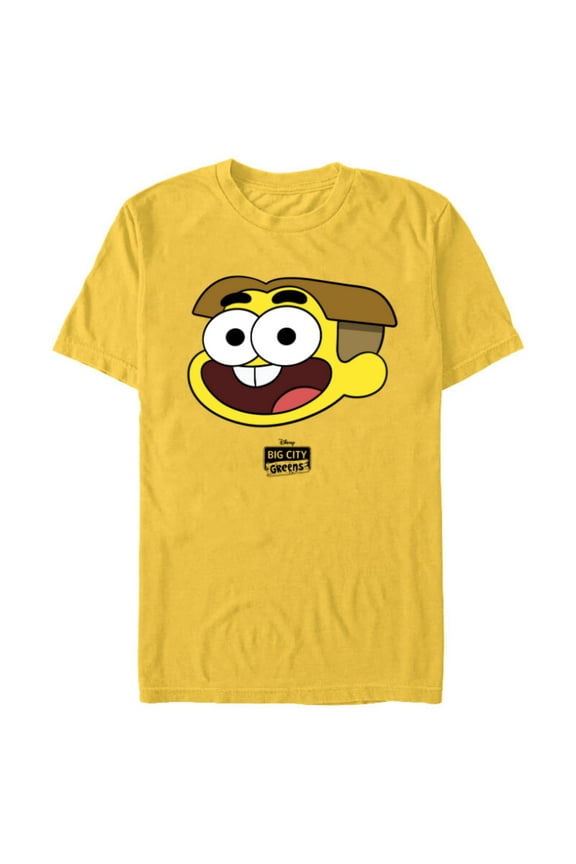 Channel Big City Greens Cricket and Logo - Short Sleeve Blended T-Shirt for Adults -Customized-Yellow