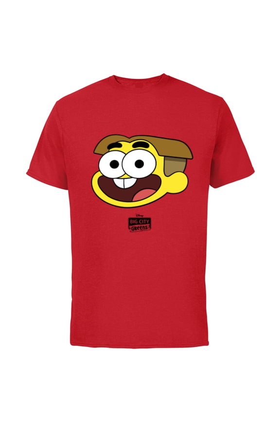 Channel Big City Greens Cricket and Logo - Short Sleeve Cotton T-Shirt for Adults -Customized-Red