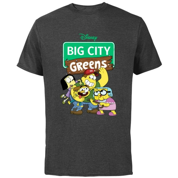 Disney Channel Big City Greens - Short Sleeve Cotton T-Shirt for Adults -Customized-Charcoal