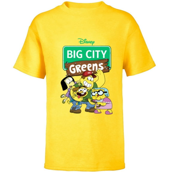 Disney Channel Big City Greens - Short Sleeve T-Shirt for Kids -Customized-Yellow