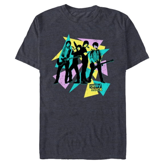 Disney Channel Camp Rock Mitchie Torres and Connect 3 - Short Sleeve Blended T-Shirt for Adults - Customized-Navy Heather