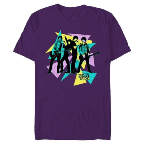 Disney Channel Camp Rock Mitchie Torres and Connect 3 - Short Sleeve Blended T-Shirt for Adults - Customized-Purple