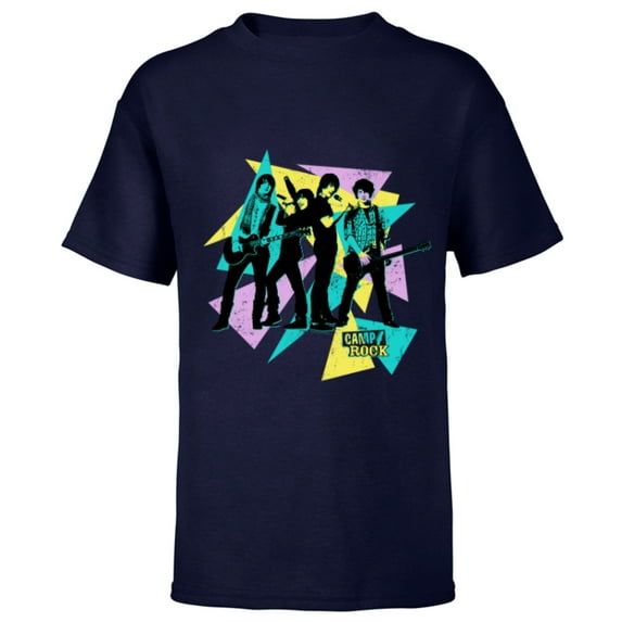 Disney Channel Camp Rock Mitchie Torres and Connect 3 - Short Sleeve T-Shirt for Kids - Customized-Navy