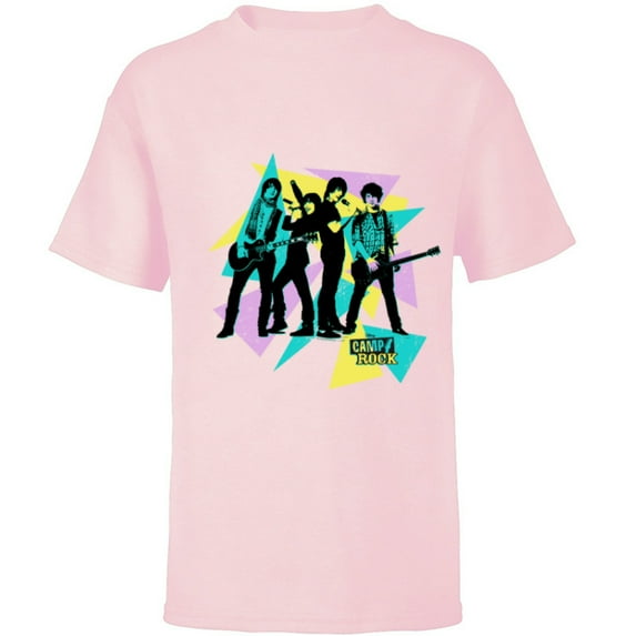 Disney Channel Camp Rock Mitchie Torres and Connect 3 - Short Sleeve T-Shirt for Kids - Customized-Soft Pink