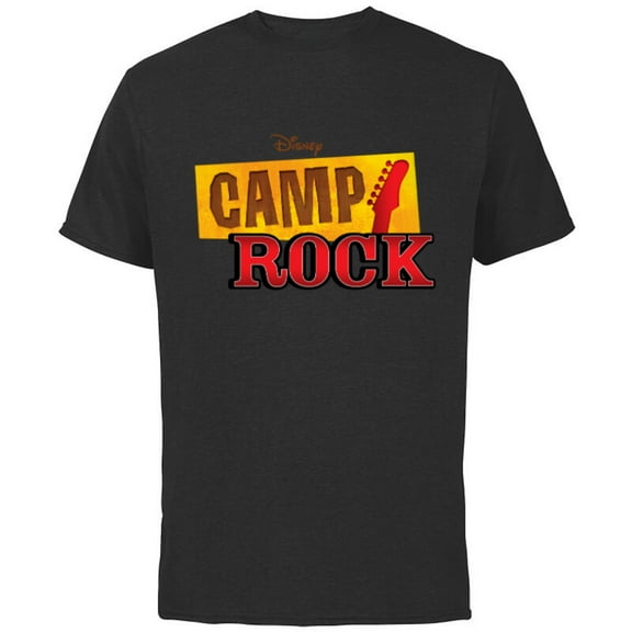Disney Channel Camp Rock - Short Sleeve Cotton T-Shirt for Adults - Customized-Black