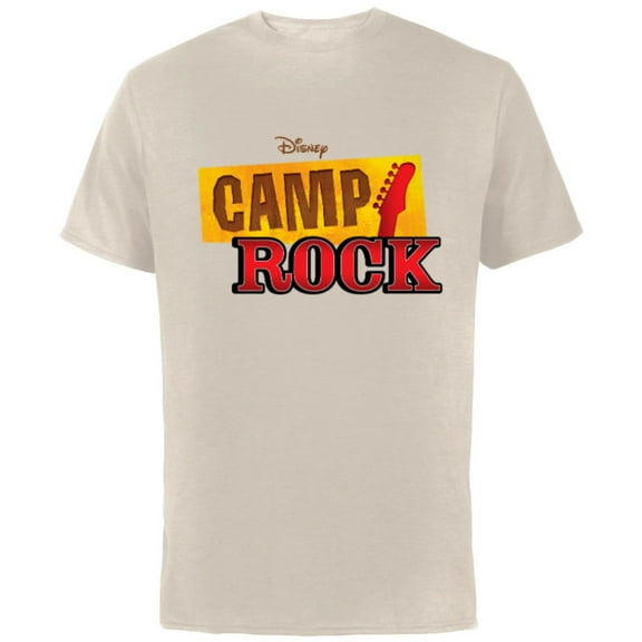 Disney Channel Camp Rock - Short Sleeve Cotton T-Shirt for Adults - Customized-Natural
