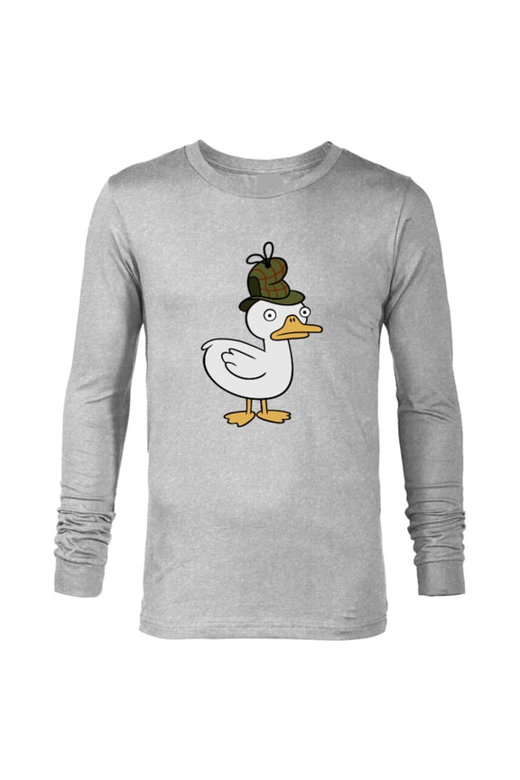 Channel Gravity Falls Duck-Tective - Long Sleeve T-Shirt for Men - Customized-Athletic Heather