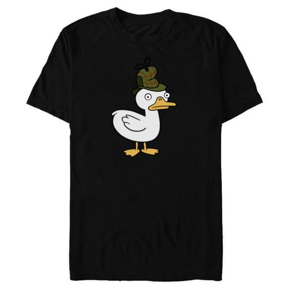 Disney Channel Gravity Falls Duck-Tective - Short Sleeve Blended T-Shirt for Adults - Customized-Black