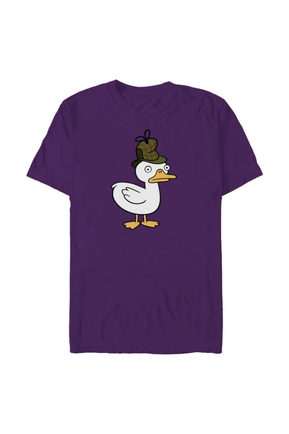 Channel Gravity Falls Duck-Tective - Short Sleeve Blended T-Shirt for Adults - Customized-Purple