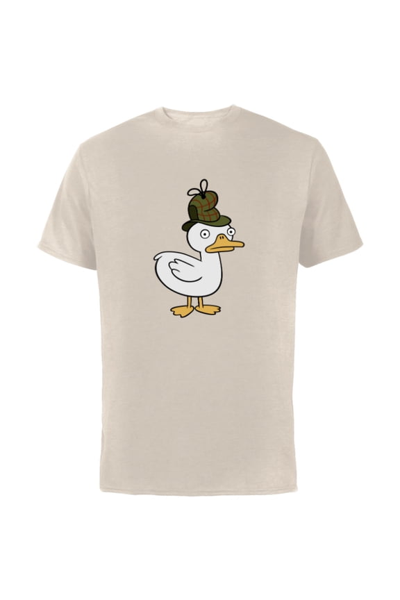 Channel Gravity Falls Duck-Tective - Short Sleeve Cotton T-Shirt for Adults - Customized-Natural