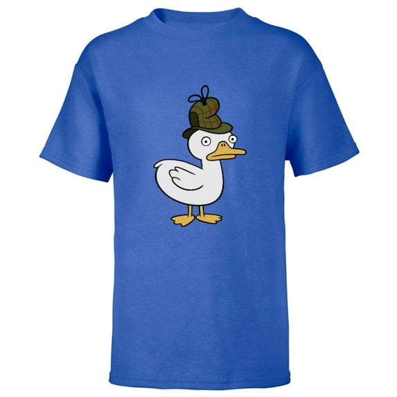 Disney Channel Gravity Falls Duck-Tective - Short Sleeve T-Shirt for Kids - Customized-Royal