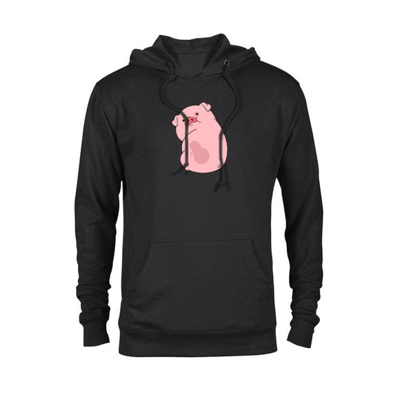 Disney Channel Gravity Falls Waddles the Pig - Pullover Hoodie for Adults -Customized-Black