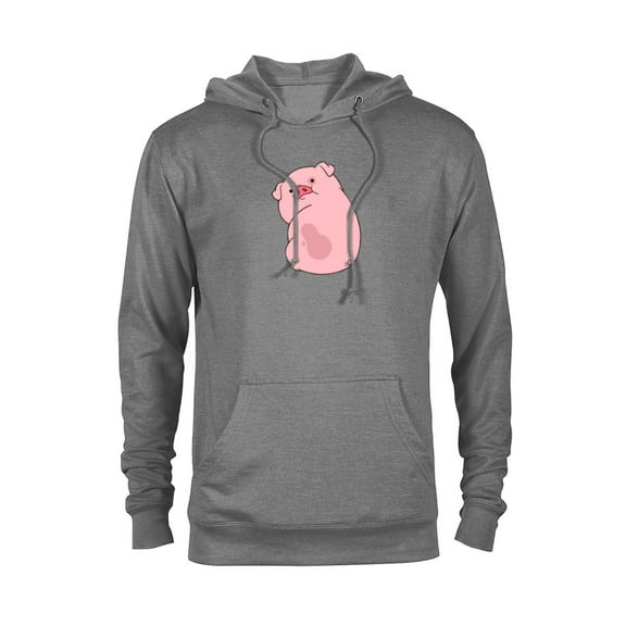 Disney Channel Gravity Falls Waddles the Pig - Pullover Hoodie for Adults -Customized-Graphite Heather