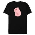 thumbnail image 1 of Disney Channel Gravity Falls Waddles the Pig - Short Sleeve Blended T-Shirt for Adults -Customized-Black, 1 of 5