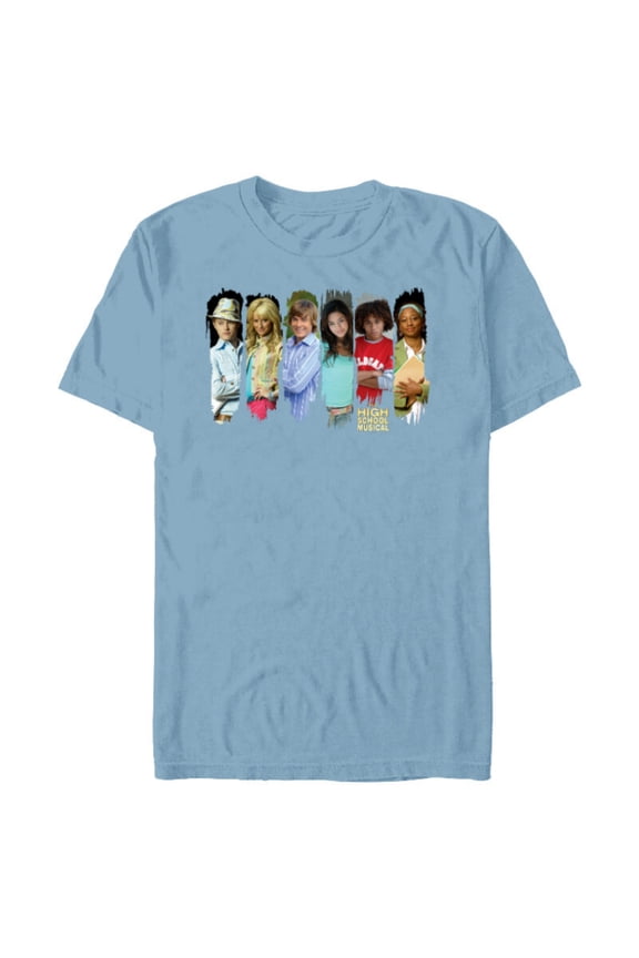 Channel High School Musical Characters - Short Sleeve Blended T-Shirt for Adults - Customized-Ocean Blue