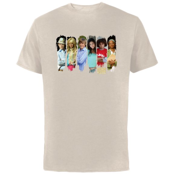 Disney Channel High School Musical Characters - Short Sleeve Cotton T-Shirt for Adults - Customized-Natural