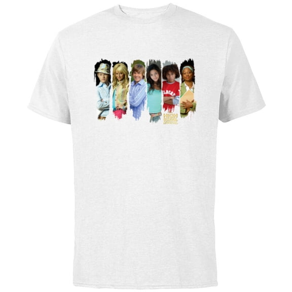 Disney Channel High School Musical Characters - Short Sleeve Cotton T-Shirt for Adults - Customized-White
