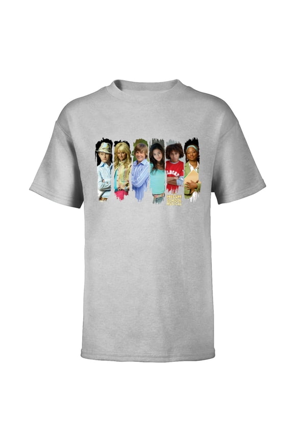 Channel High School Musical Characters - Short Sleeve T-Shirt for Kids - Customized-Athletic Heather