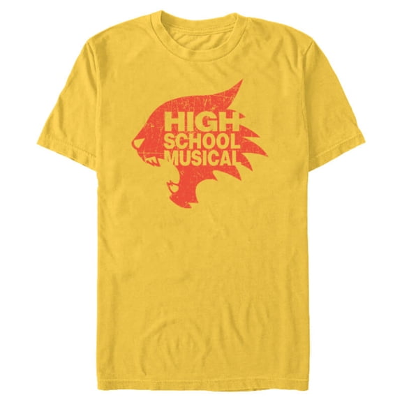 Disney Channel High School Musical Wildcats - Short Sleeve Blended T-Shirt for Adults - Customized-Yellow