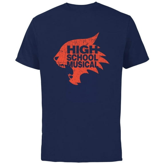Disney Channel High School Musical Wildcats - Short Sleeve Cotton T-Shirt for Adults - Customized-Navy