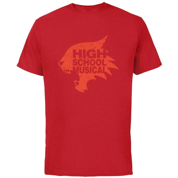 Disney Channel High School Musical Wildcats - Short Sleeve Cotton T-Shirt for Adults - Customized-Red