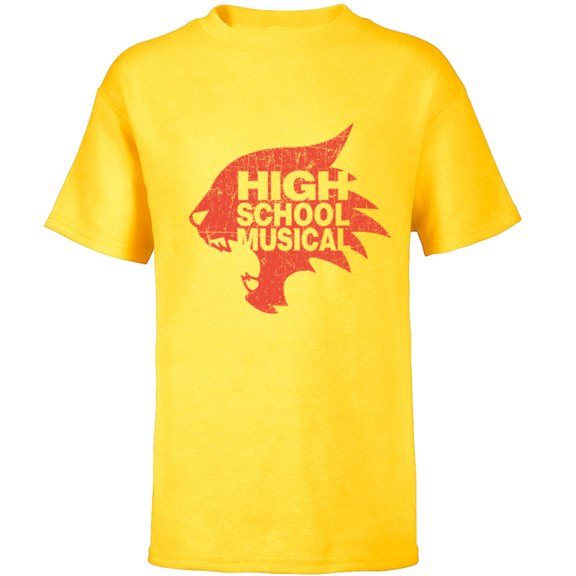 Disney Channel High School Musical Wildcats - Short Sleeve T-Shirt for Kids - Customized-Yellow