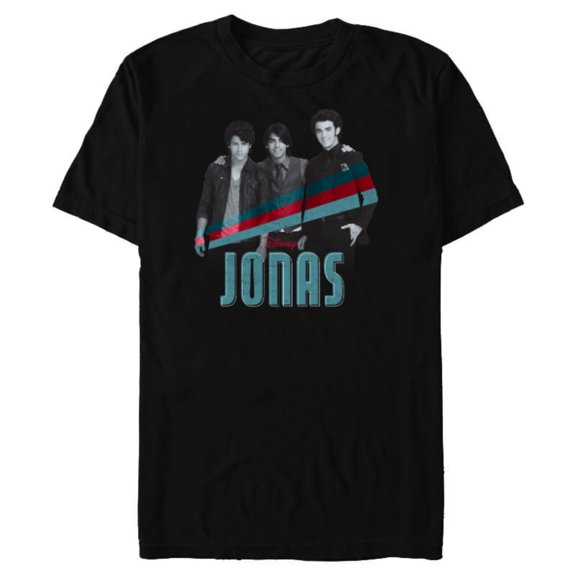 Disney Channel JONAS Nick Joe and Kevin - Short Sleeve Blended T-Shirt for Adults - Customized-Black