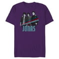 thumbnail image 1 of Disney Channel JONAS Nick Joe and Kevin - Short Sleeve Blended T-Shirt for Adults - Customized-Purple, 1 of 5