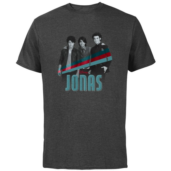 Disney Channel JONAS Nick Joe and Kevin - Short Sleeve Cotton T-Shirt for Adults - Customized-Charcoal