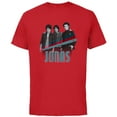thumbnail image 1 of Disney Channel JONAS Nick Joe and Kevin - Short Sleeve Cotton T-Shirt for Adults - Customized-Red, 1 of 5