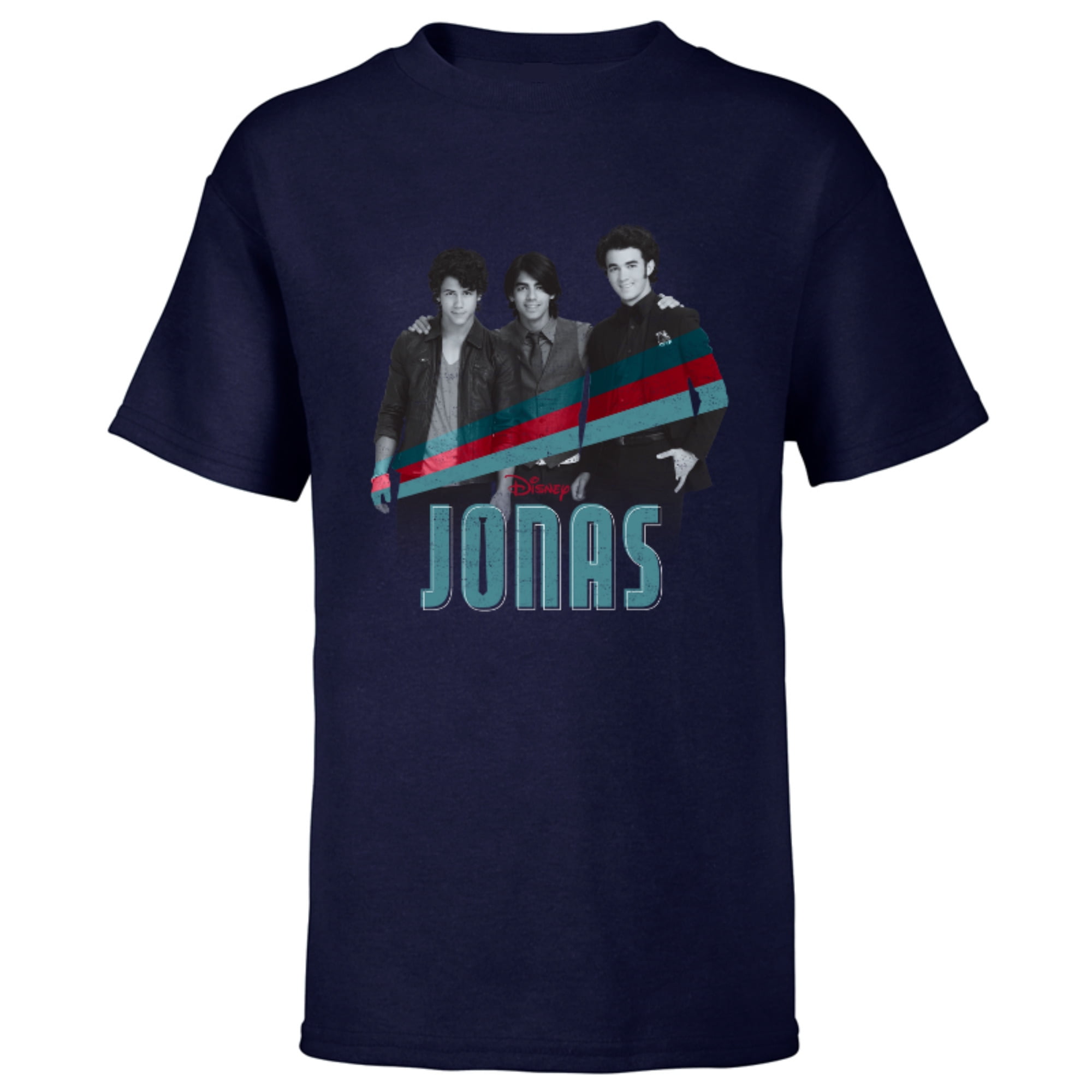 Disney Channel JONAS Nick Joe and Kevin - Short Sleeve T-Shirt for Kids -  Customized-Red, image size:2000x2000