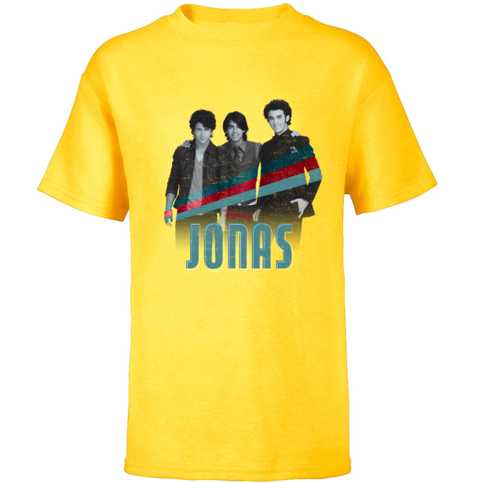 Disney Channel JONAS Nick Joe and Kevin - Short Sleeve T-Shirt for Kids -  Customized-Yellow - Walmart.com, image size:2000x2000