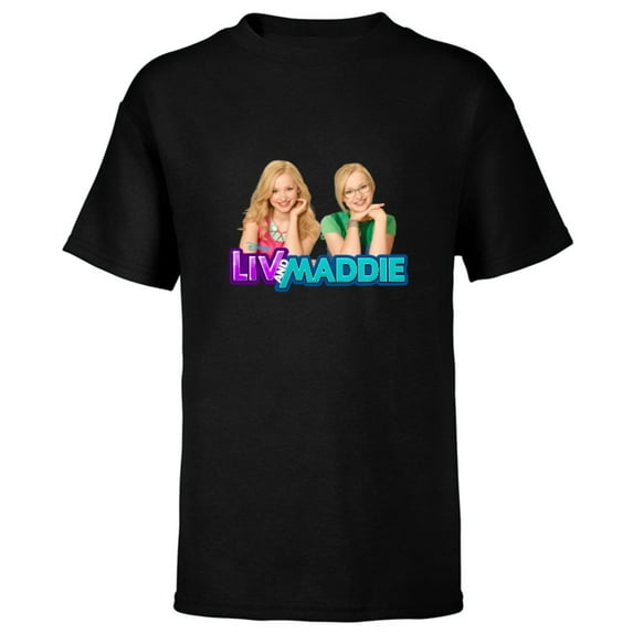 Disney Channel Liv and Maddie - Short Sleeve T-Shirt for Kids - Customized-Black