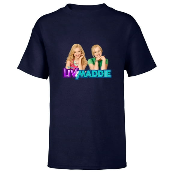 Disney Channel Liv and Maddie - Short Sleeve T-Shirt for Kids - Customized-Navy