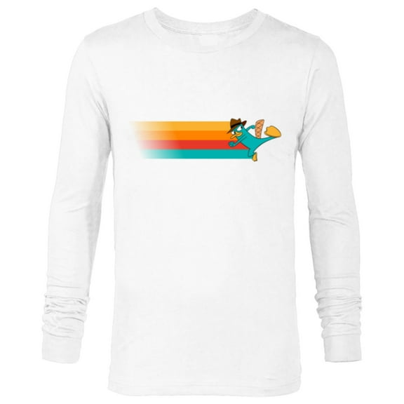 Disney Channel Phineas and Ferb Perry the Platypus - Long Sleeve T-Shirt for Men- Customized-White