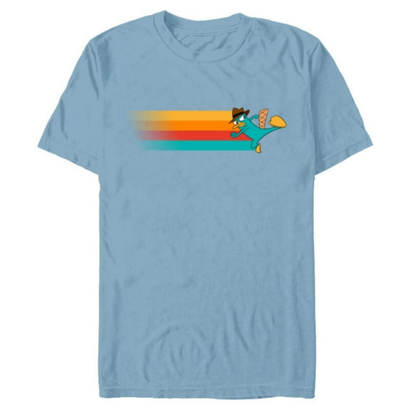 Disney Channel Phineas and Ferb Perry the Platypus - Short Sleeve Blended T-Shirt for Adults- Customized-Ocean Blue