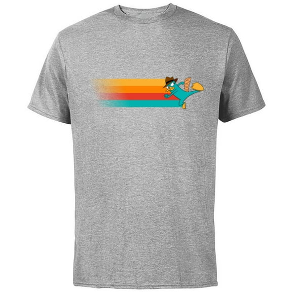Disney Channel Phineas and Ferb Perry the Platypus - Short Sleeve Cotton T-Shirt for Adults- Customized-Athletic Heather