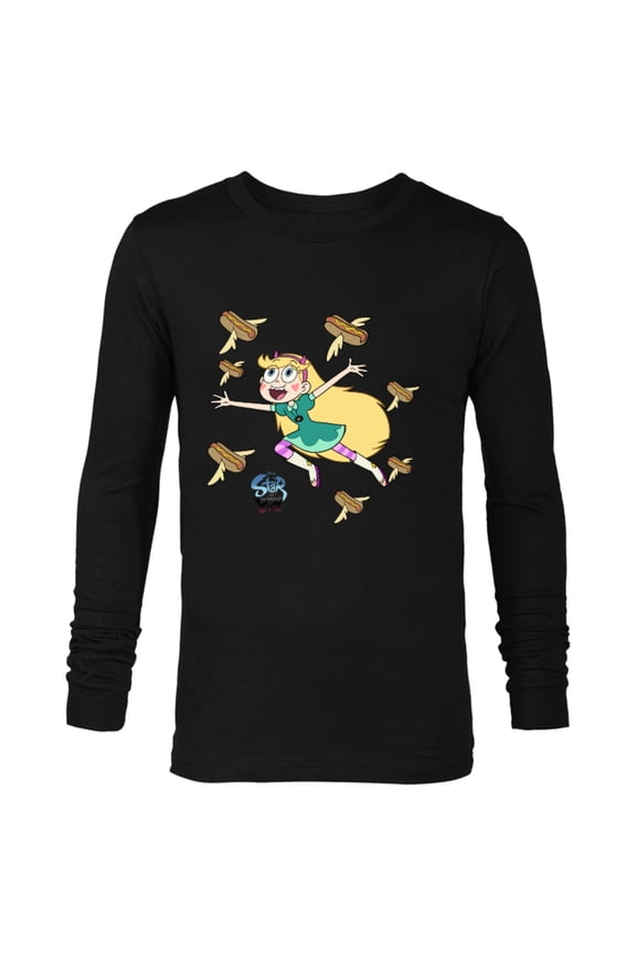 Channel Star vs. The Forces of Evil Hot Dog - Long Sleeve T-Shirt for Men - Customized-Black