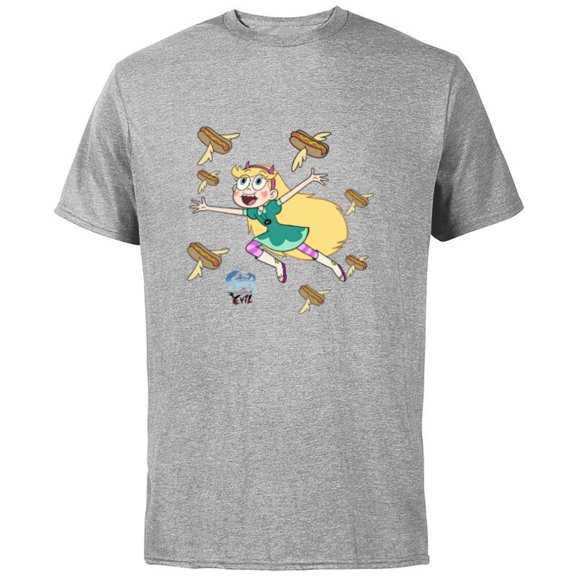Disney Channel Star vs. The Forces of Evil Hot Dog - Short Sleeve Cotton T-Shirt for Adults - Customized-Athletic Heather