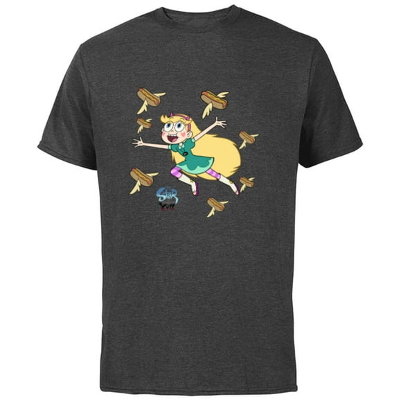 Disney Channel Star vs. The Forces of Evil Hot Dog - Short Sleeve Cotton T-Shirt for Adults - Customized-Charcoal