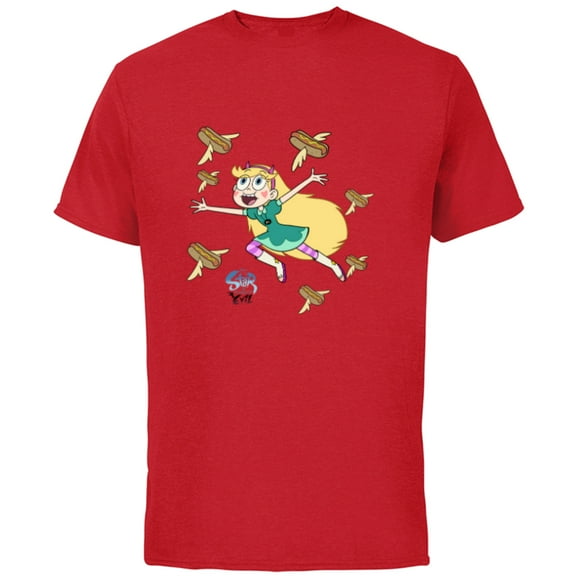 Disney Channel Star vs. The Forces of Evil Hot Dog - Short Sleeve Cotton T-Shirt for Adults - Customized-Red